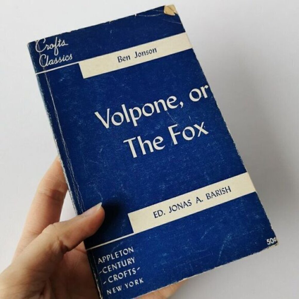 1958 Volpone, Or The Fox by Ben Jonson Paperback Book - Crofts Classics Vtg Play